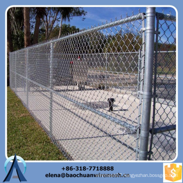 galvanized chain link fence(diamond wire mesh)/pvc coated chain link fence